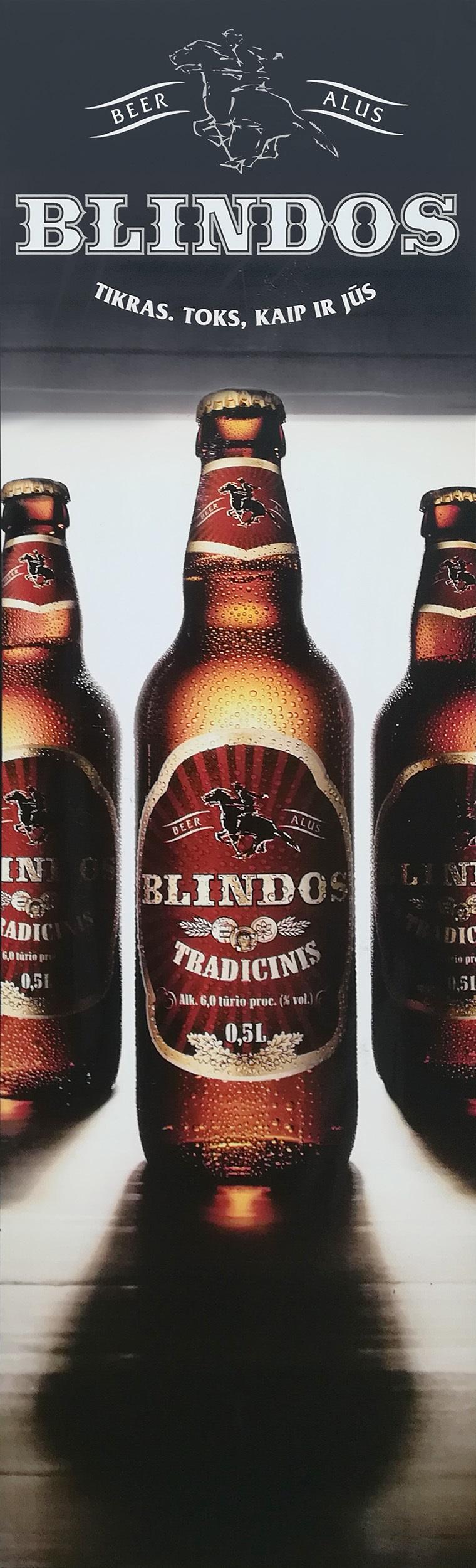 Prekės ženklas: BEER ALUS BLINDOS TIKRAS. TOKS, KAIP IR JŪS BLINDOS TRADICINIS